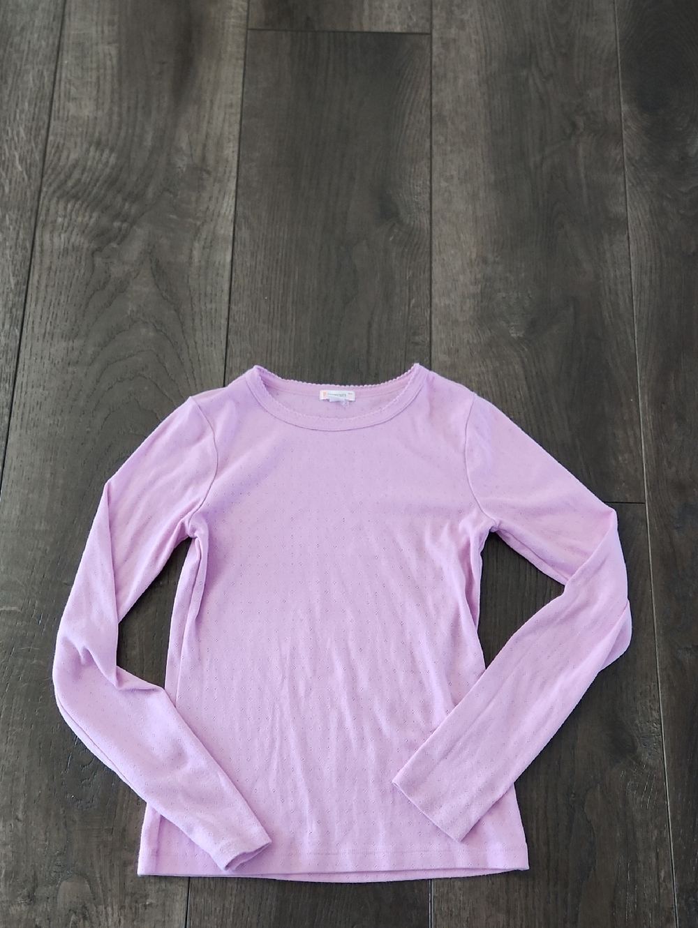 CREWCUTS Pointelle Pink Purple girl’s long sleeves, sz 12